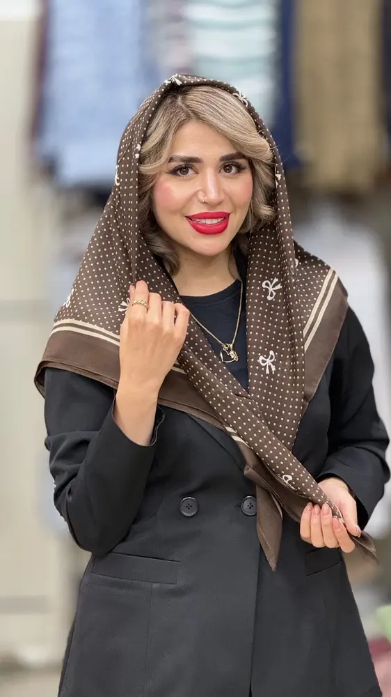 روسری ساتن پاپیونی